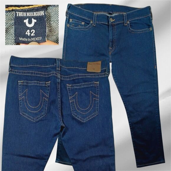 True Religion Geno Relaxed Slim Men's Stretch Denim Jeans Size 42x28 - Picture 1 of 15